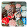 Mack's 22nd birthday cupcakes made by friend Lena in December 2011 for Mack's birthday celebrations.