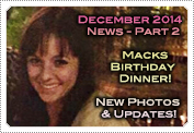 December 2014 News Part 2: EXCLUSIVE: MACKENZIE ROSMAN'S BIRTHDAY DINNER, NEW PHOTOS & LOTS MORE NEWS!