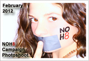 February 2012 News: Mack & fellow 7th Heaven Cast Member Beverley Mitchell did a NOH8 Campaign Photo Shoot in February 2012