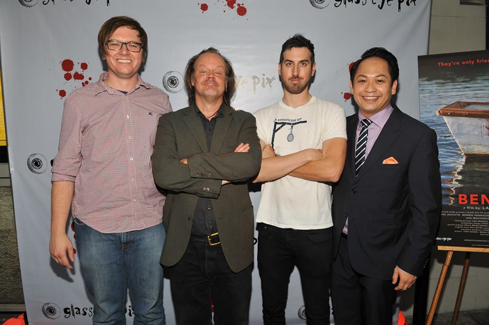 Jacob Jaffke, Director Larry Fessenden, Ty West & Producer Peter Phok at the Glass Eye Pix's 'BENEATH' Premiere in NYC 15th July 2013 at the IFC Center
Keywords: bpremi57