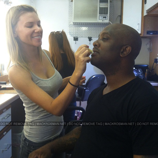 Exclusive: Lucky Johnson in Make-Up On-Set of Mack's Film 'Ghost Shark' in Louisiana September 2012
Keywords: gho18