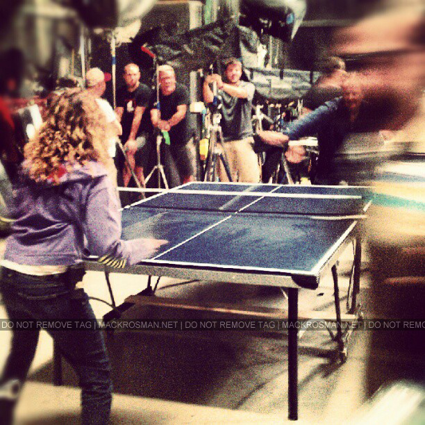 Exclusive: Mack Playing Ping Pong On a Break While On-Set of Her New Film 'Ghost Shark' in Louisiana September 2012
Keywords: gho52
