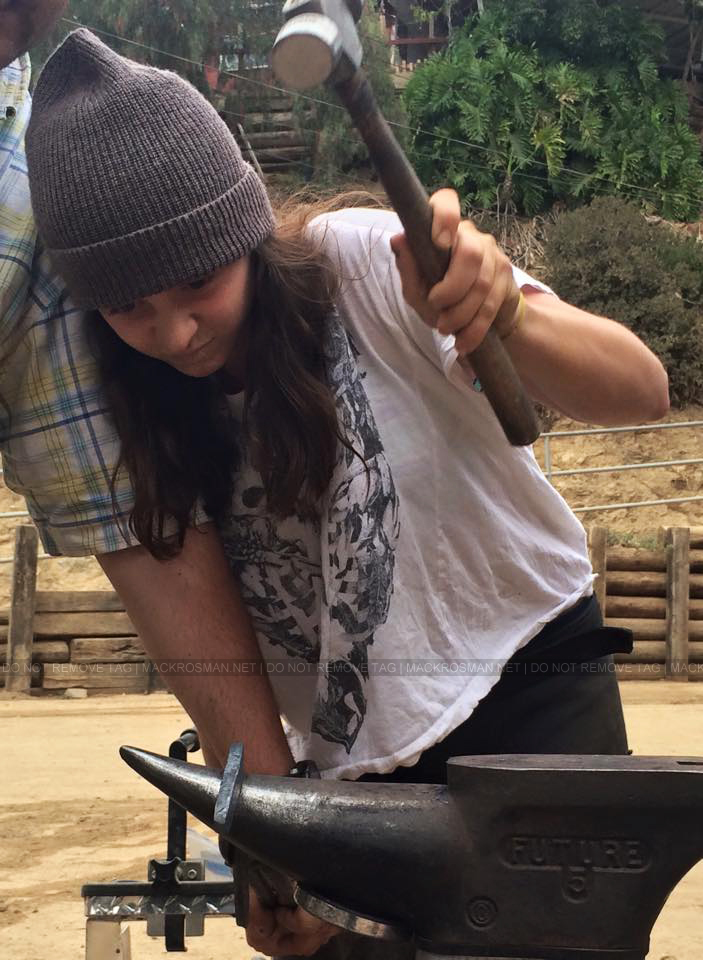 EXCLUSIVE CANDID: Mackenzie Rosman Learns How To Be A Farrier By Making Her First Horse Shoe in Los Angeles on 6th May 2015
Keywords: mackenzierosman ruthiecamden 7thheaven jessicabiel beverleymitchell davidgallagher barrywatson catherinehicks thewb thecw televisionshow television 