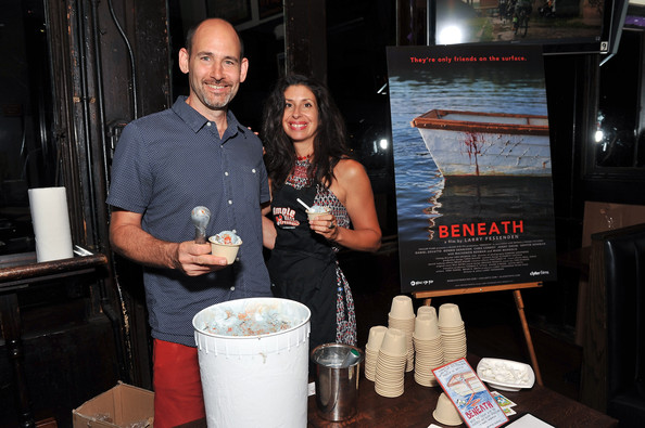 Writer Brian D. Smith & Wife Jackie Cuscuna at the Glass Eye Pix's 'BENEATH' Premiere After Party in NYC 15th July 2013 at the Oliver's City Tavern
Keywords: bpremi130